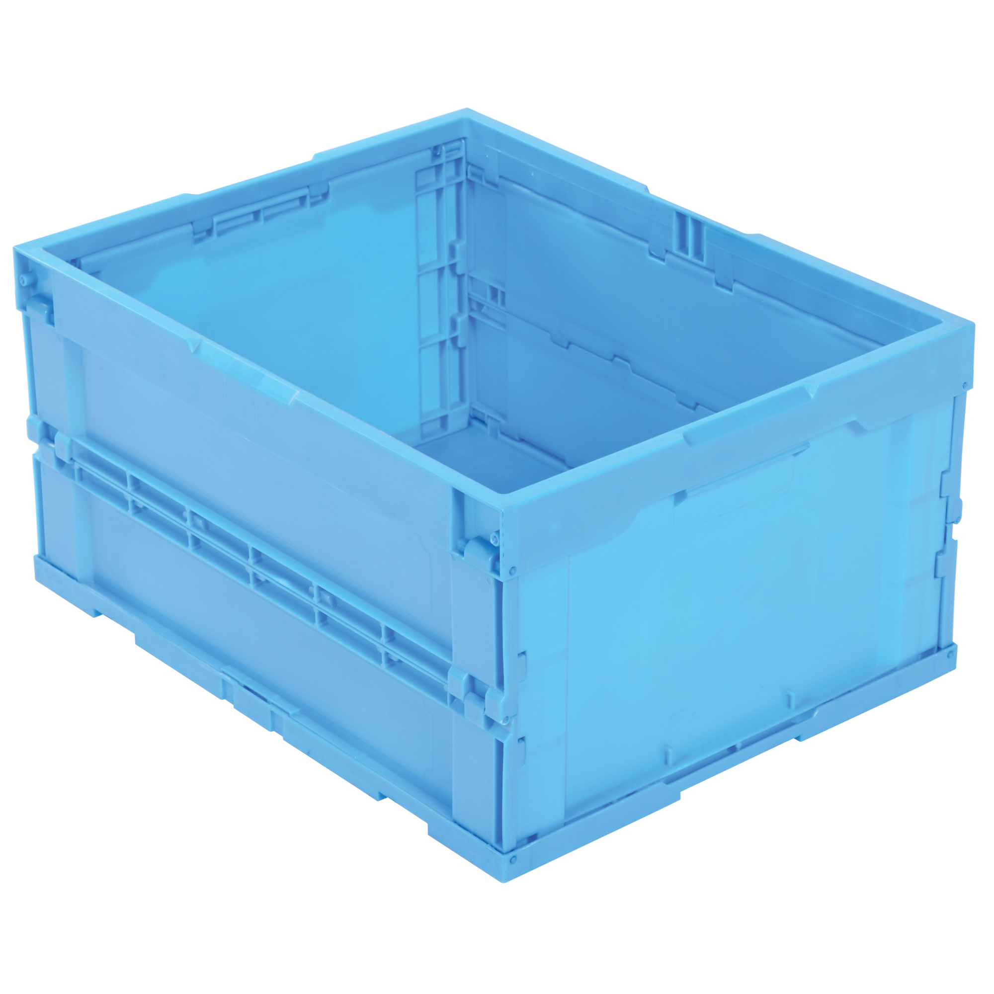 Vestil Plastic Folding Container 500 Lb. Capacity Blue